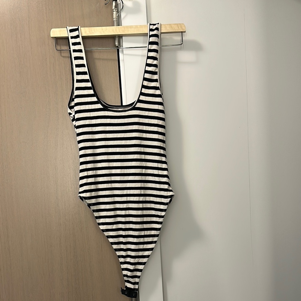 Zara Black and White Bodysuit One Piece